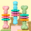 Dog Chew Toy Dog Bone Type  Dogs Teeth Cleaning Toys Indestructible TPR Bone Chewing Bite Resistant Teething Toys  Pet Products