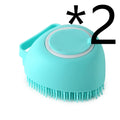 Silicone Dog Bath Massage Gloves Grooming Brush for Dogs & Cats