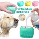 Silicone Dog Bath Massage Gloves Grooming Brush for Dogs & Cats